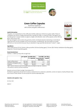 Green Coffee Capsules 120 capsules