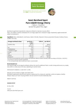 Sanct Bernhard Sport LIQUID Energy pure Cherry · 50 ml 50 ml